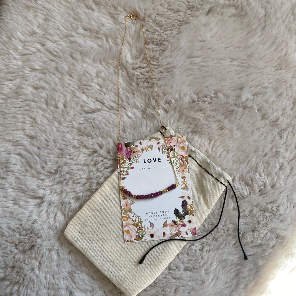 Love in Morse code necklace 💕